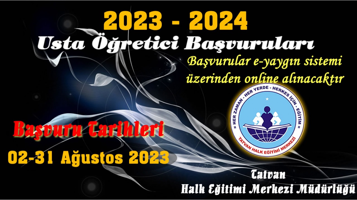 2023-2024 Usta Öğretici Başvuruları